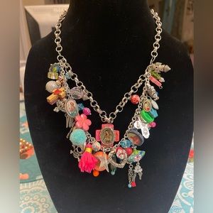 18”1/2 necklace 2 Strands fully loaded charms